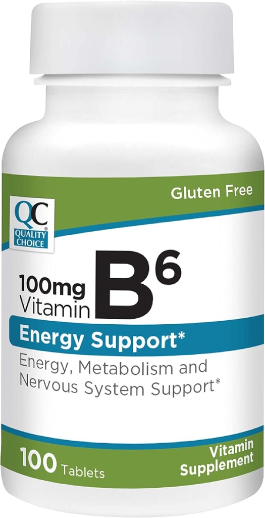 Kvalitetsval vitamin B6 100mg, 100 tabletter