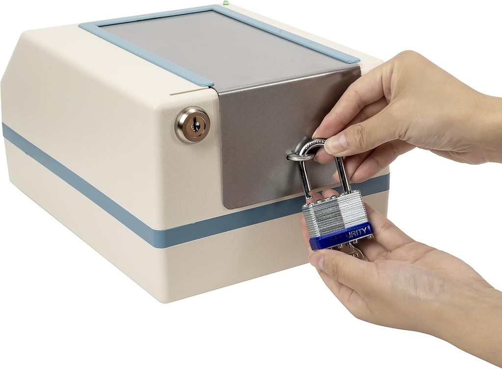 e-Pill CompuMed Safe - Tammerfors Resistant Automatic Pill Dispenser - Metal Security Cover med Padlock