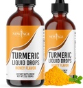 Gurkmeja Curcumin Liquid Drops - Natural Joint & Healthy Support med 95% Standardiserade Curcuminoids för bästa absorption - Non-GMO, Gluten Free 4 Fl Oz (Pack of 2)