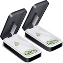 ONE PIX Pill Cutter 2 Pack, Pill Splitter med rostfritt stål Blade, Pill Cutter Splitter för små och små piller med V-formad design, Pill Cutters för Small eller Large Pills Professional (Black 01)
