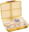 Travel Pill Organizer Small 8 Grid Compartments Pill Holder Box - Portable Medicine Container Case - Daglig Weekly Medication Organizer