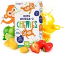 Omega 3 Gummies - Ultra-High DHA Chewable Gel Gummy - Omega 3 för barn stöder hjärn- och ögonhälsa - Sugar-Free Natural Fruit Flavor - Barn Omega 3 Fish Oil Gummies (30 greve)
