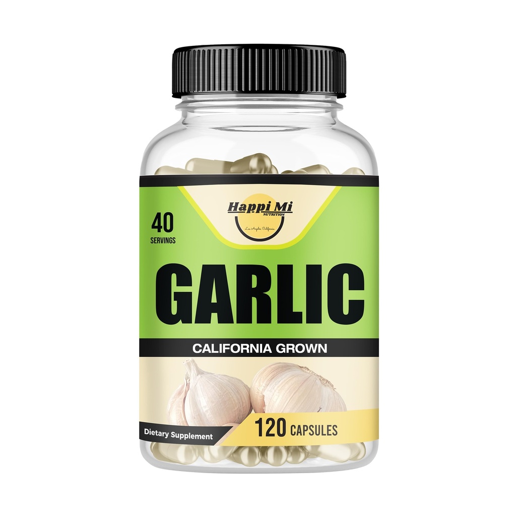 Garlic Capsules 2400mg - Tillverkad med organiska vitlöklökar, Kalifornien US Grown - Natural Immune Support Supplement 40 Day Supply