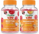 Livliga Biotin Kids + Magnesium Citrate Kids, Gummies Bundle - Great Tasting, Vitamin Supplement, Gluten Free, GMO Free, Chewable Gummy