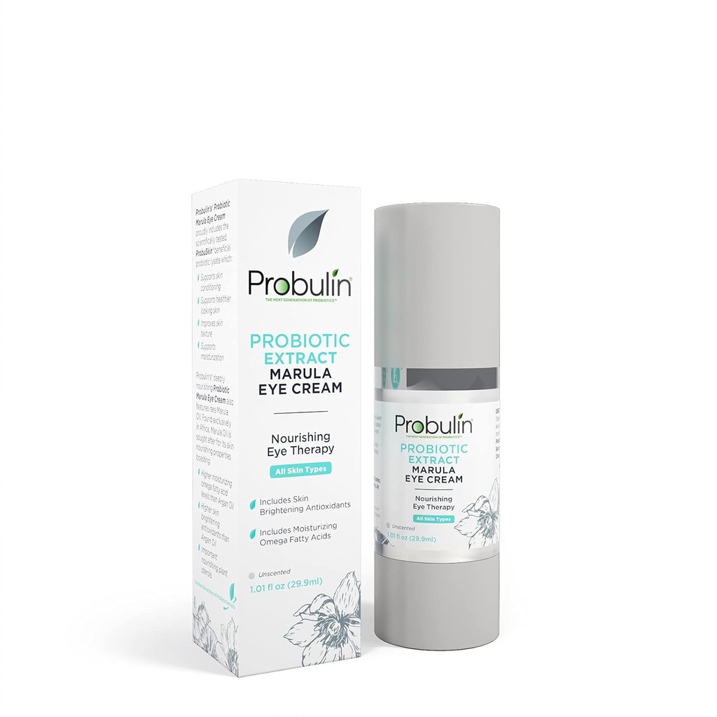Probulin Probiotic Extract Eye Cream, närande ögonterapi för kvinnor, hudvård Hydrating Gel med Marula Oil och Antioxidanter, 1,01 oz