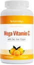 Nutri-Align Mega Vitamin C | 120 High Strength Vitamin C 1000mg Capsules - Vitamin C och Zink, Iron & Copper Supplement | VIT C Supplements | Gluten & Sugar Free | Kraftfull Antioxidant