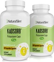 NaturalSlim Natural Potassium Citrate Gluconate 99 mg - Kadsorb stöder Electrolyte Balance & Normal pH - Absorberbara kaliumtillskott med väsentliga mineraler - Icke GMO 400 kapslar 2 Pack