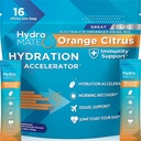 HydroMATE Electrolytes Powder med låg socker - 16 Instant Hydration Packets med vitamin C Orange för att öka energi - låg socker Electrolytes Powder Packets för att stödja Hydration för Fast Party Recovery