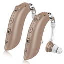 Högpresterande hörapparater för seniorer Severe Hearing Loss - 1 Pair of Rechargeable Hearing Aids, Comfort Design Hearing Aid, Hearing Aids for Seniors Rechargeable with Noise Cancelling (Beige)