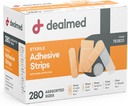 Dealmed Assorted Variety Pack Flexible Adhesive Bandages Sterile Bandage Strips med Non-Stick Pad, Latex Free, Wound Care för First Aid Kit (280 Bandages)