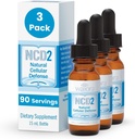 Waiora NCD2 Aktiverade flytande Zeolite droppar, blanda i mat / dryck, naturlig kropp rengöring och främja immunstöd, all naturlig, pH Balance Zeolite flytande droppar - 3 flaskor (0,5 uns.) 270 serv.