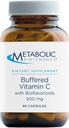 Metabolisk underhåll Buffered Vitamin C 500 mg med Bioflavonoider - Tillägg utformade för att vara lätt på magen (90 kapslar)