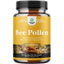 Bee Pollen Pills for Breast Growth 60 Ct - Bee Pollen Supplement 1000mg Servering med naturligt förekommande B Vitamins Minerals & Enzymes - Breast Support Supplement - Vegetarian Non-GMO & Gluten Free