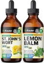 BIO KRAUTER St John's Wort Tincture 4 Fl. Oz. & Lemon Balm Tincture 4 Fl. Oz.