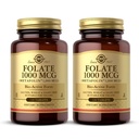 Solgar Folate 1000 mcg - 120 tabletter, 2 Pack - 1000 mcg Bio-Active Metafolin - Vegan, Gluten Free, Dairy Free, Kosher - 240 Totala portioner