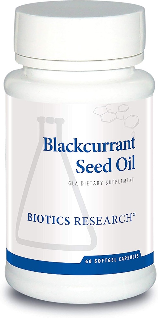 Biotics Research Blackcurrant Seed Oil Natural Source of Gamma Linolenic Acid GLA, 535 mg kapsel, stöder kardiovaskulär hälsa, Normal Tissue Repair, Immune System, Kvinnors hälsa 60 Caps