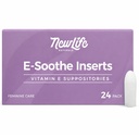 NewLife Naturals Vitamin E Suppositories 38IU - Vaginal Dryness Irritation Menopause Atrophy Relief - All Natural Estrogen Free Feminine Care - 24 Insatser