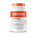 Genius Protein Powder, Vanilla - Dual Protein Blend med förbättrad Whey Isolate & Natural Egg White för Lean Muscle Building för Män & Kvinnor - Grass-Fed Pre & Post Workout Meal Replacement Shake