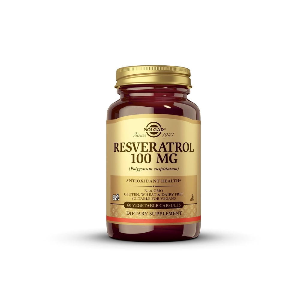 Solgar - Resveratrol 100 mg, 60 vegetabiliska kapslar