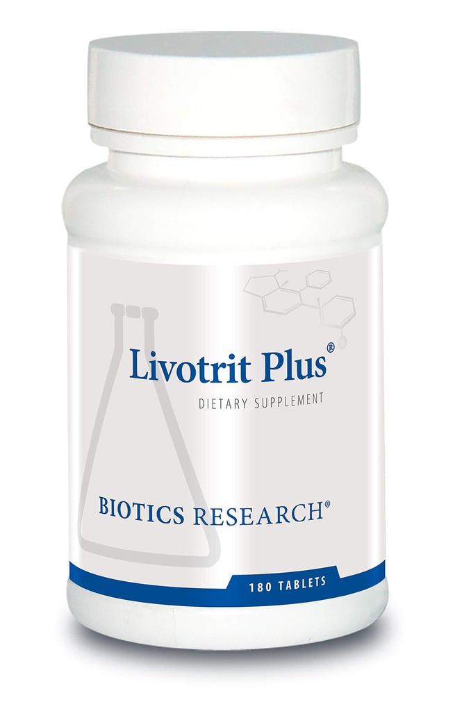 Biotics Research Livotrit Plus Liver Cleanse och Detox Support Supplement Natural Non GMO Herbal Blend med mjölk Thistle 180 tabletter