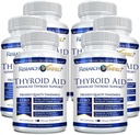 Forskning Verified® sköldkörtelhjälp - Optimal sköldkörtelfunktion med jod, koppar och zink - 260 mcg selen - 100% ren - Veganvänlig - 60 kapslar per flaska - 6 flaskor