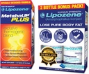 Lipozene Weight Loss Pills Double Pack och MetaboUp Plus Thermogenic Supplement - Appetite Suppressant