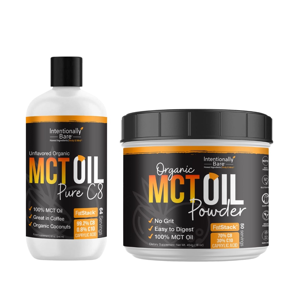 MCT Oil Powder och Pure C8 MCT Oil Bundle
