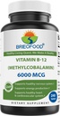 Brieofood Vitamin B-12 (Methycoballamin) 6000 mcg- 240 tabletter. Icke-GMO och Gluten Free