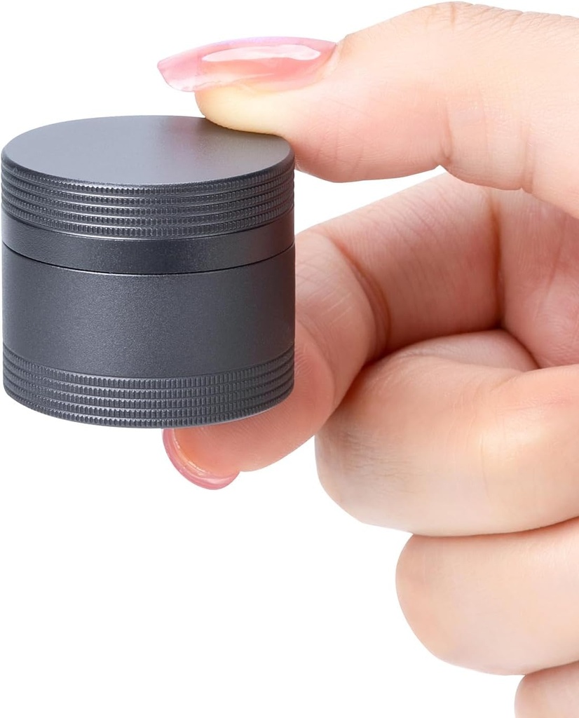 Small Pill Case Metal Pill Box - Vattentät Pill Container Single Round Aluminium Alloy Storage Medicine Holder Organizer Multitool EDC Varje dag för Vitamin, Fish Oil Gray