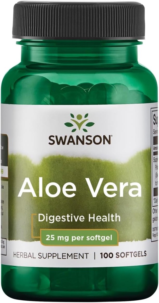 Swanson Aloe Vera 25 Milligram 100 Sgels