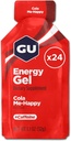 GU Energy Original Sports Nutrition Energy Gel, Vegan, Gluten-Free, Kosher och Dairy-Free On-the-Go Energy för alla träningspass, 24-räkna, Cola Me-Happy