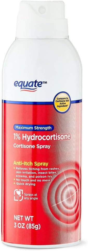 Maximal styrka 1% hydrokortison, med Aloe, kontinuerlig spray, med jämställdhet, jämför med kortison-10 snabbskott