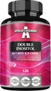 APOLLO: s HEGEMONY Double Inositol 120 Vegan kapslar - Myo-Inositol + D-Chiro-inositol i Optimal 40:1 Ratio - 615 mg per kapsel - 4 månaders leverans - Vitamin B8 tillägg