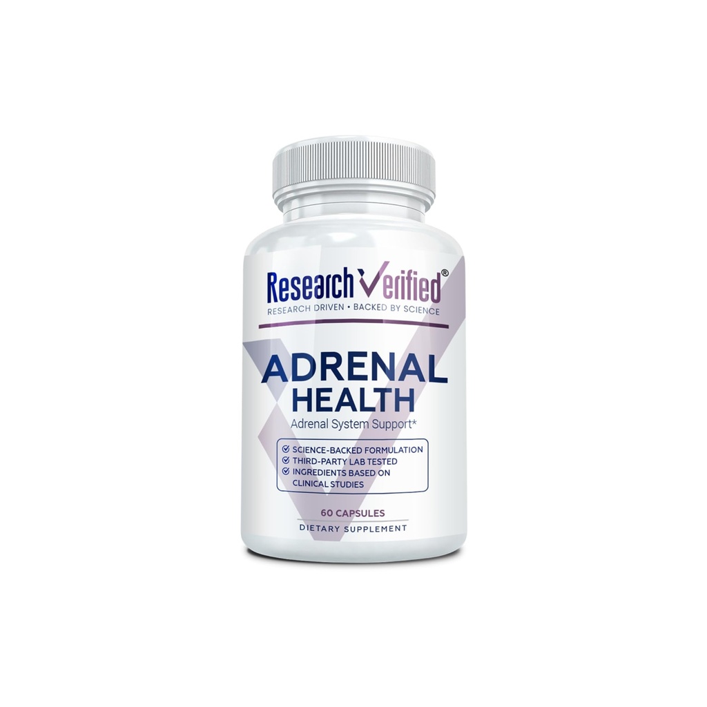 Forskning Verified Adrenal Support - 60 kapslar - Stöd Adrenal Gland Funktion, Boost Energy, Balance Cortisol - Mushrooms, B-Vitaminer, Bioflavonoider, BioPerine
