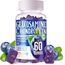 Glukosamin Chondroitin Gummies med MSM & Elderberry Extra Strength - Gemensamt stöd, Antioxidant Immune Support Supplement för vuxna, Män & Kvinnor.60 Blueberry Gummies