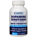 Serotonin- och dopamintillskott med humörprobiotikum, 5in1 Support för (1) dopamin (2) Serotonin (3) humör (4) Avkoppling (5) Fokus och hjärna, 60 kapslar