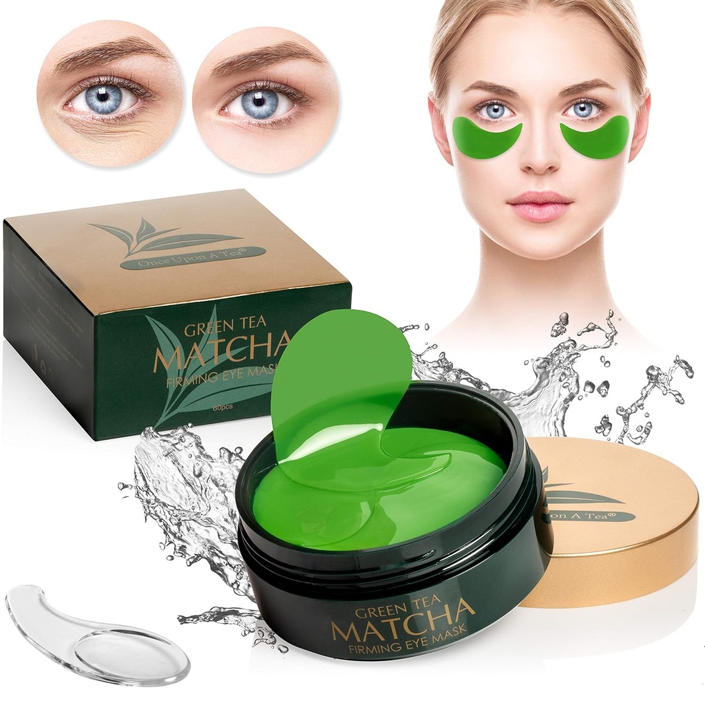 Green Tea Matcha Firming Eye Mask, 30 Pairs Collagen Patches För Fina Liner, rynkor, Under Eye Bags & Puffy Eyes Behandling, Face Gel Pads som minskar tecken på åldrande
