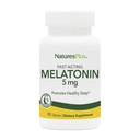 Natures Plus Melatonin 5 mg - 90 snabbverkande tabletter - Vegan, Glutenfri - 90 portioner