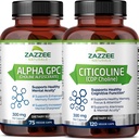 Zazzee Citicoline CDP Choline Capsules och Alpha GPC Choline Capsules