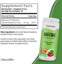 NaturalSlim Magicmag Pure Magnesium Citrate Powder - Stress, förstoppning, muskel och hjärtsupport | Naturlig jordgubb & Lime smaksatt Magnesium Supplement - 8oz Drink Mix (3 Pack)