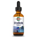 KAL Ultra Biotin 10000mcg DropIns, Liquid Biotin Drops, Hair Growth Supplement, High Potency Vitamin B7, Healthy Hair, Skin, Nails and Energy Support, Natural Mixed Berry Flavor, Cirka 59 Serv, 2oz