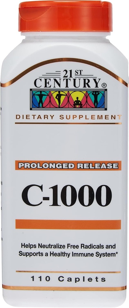 21: a århundradet C-1000 förlängd frisättning vitamintillskott, 110 tabletter
