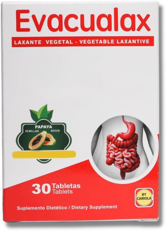 Senna Laxative Tablets - Natural Vegetable Laxative med Senna Leaf, Prune & Papaya Seed - Herbal Stool Softener for Constipation Relief, Digestive Support, Postpartum & Travel - 30 tabletter