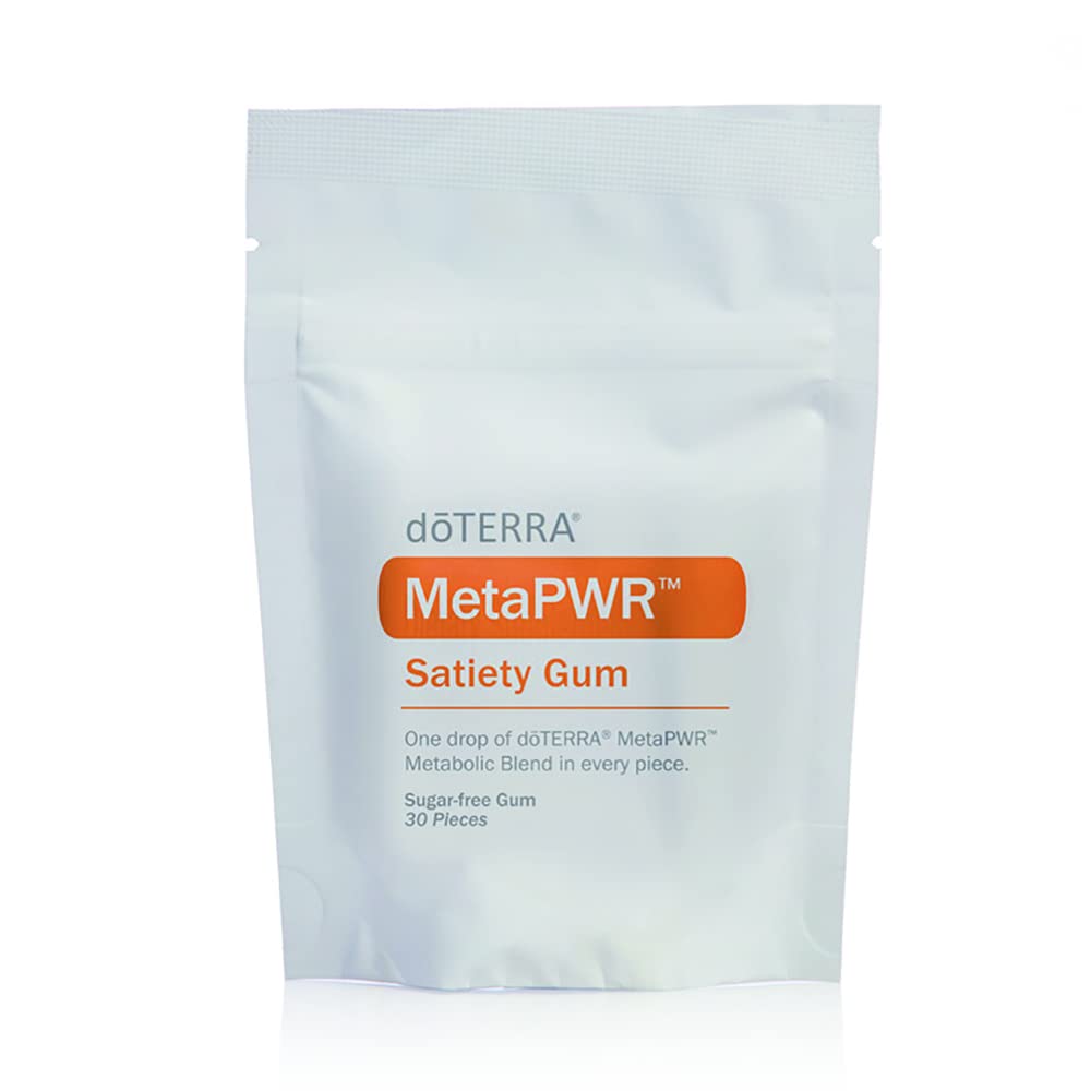 DoTERRA MetaPWR Satiety Gum för att främja Mindful Eating och Appetite Control - Hjälper Curb Cravings - 30 bitar