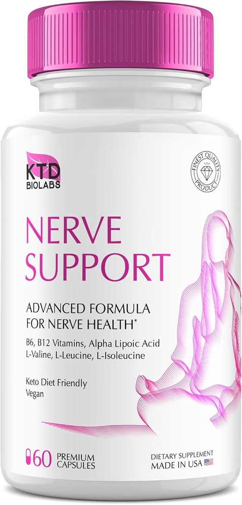 Nerve Frälsare för Neuropathy 828mg, Avancerad Nerve Support Supplement, Förnyad för Hälsosam Fötter, Bästa Regen med Alpha Lipoic Acid, Vitaminer D, B6, B12-60 kapslar
