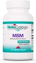 Nutricology MSM Supplement - Gemensamt stöd, Methylsulfonylmetan, för hårväxt, hud och naglar, 500 mg vegetariska kapslar - 150 greve