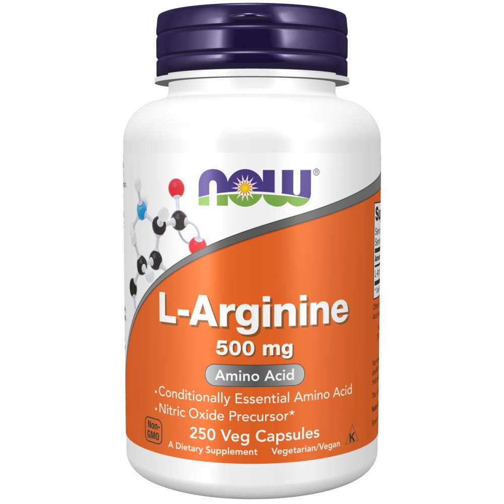 Nu livsmedel L-arginin, 500 mg, 250 Caps