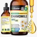 BIO KRAUTER Chamomile Tincture - Chamomile Extract - Tillägg för avkoppling och lugn Support - Alkohol och sockerfri - Vegan Drops 4 Fl.Oz.