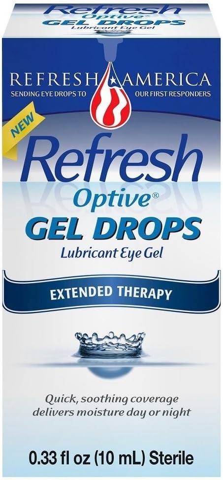 Refresh Optive Gel Drops 0,33 Fl Oz (10 ml) Per flaska - 2 flaskor
