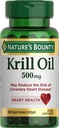 Naturens Bounty Krill Oil, Heart Health, Dietary Supplement, 500mg, Rapid Release Softgels, 30 count